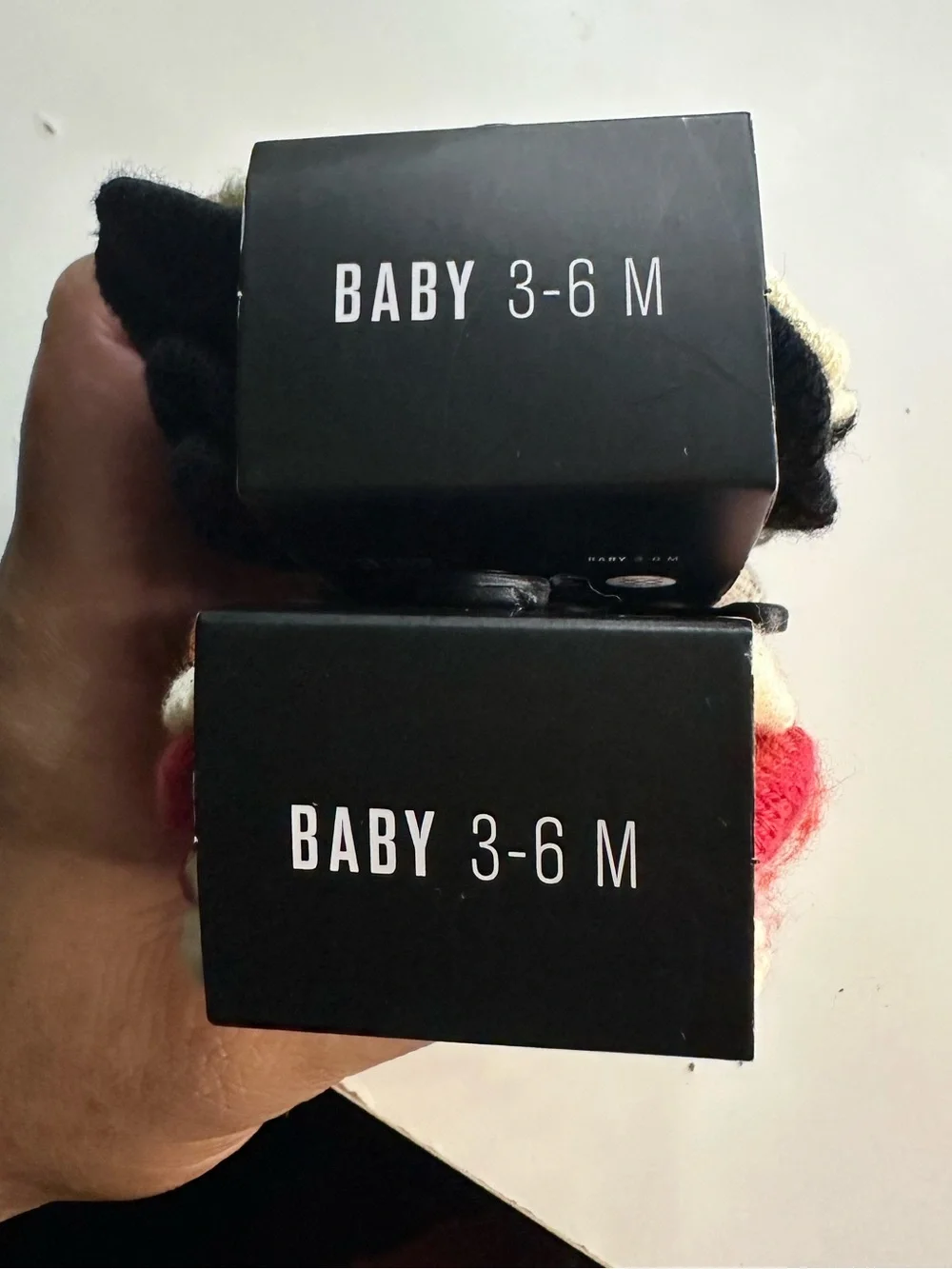 Stance BABY Casual Crew Socks - Black, Cream & Pink Accents